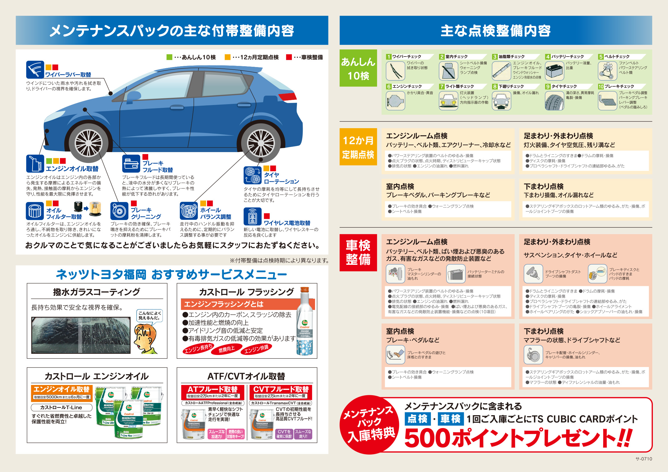 サービス入庫時メンテナンスパック | ネッツトヨタ福岡株式会社